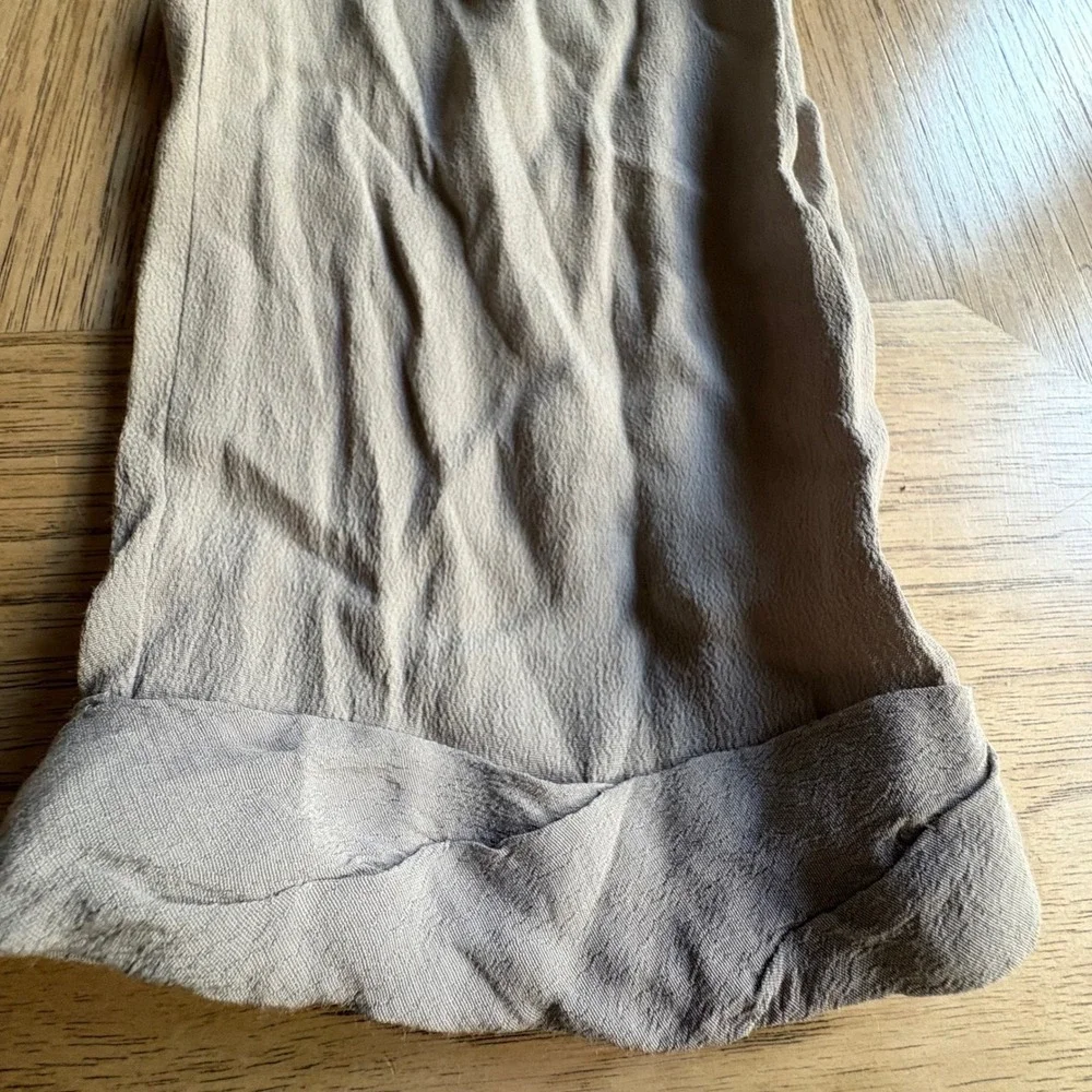 $128 Wilfred Aritzia Allant Linen Blend Pants Grey XXS Paperbag Waist Drawstring